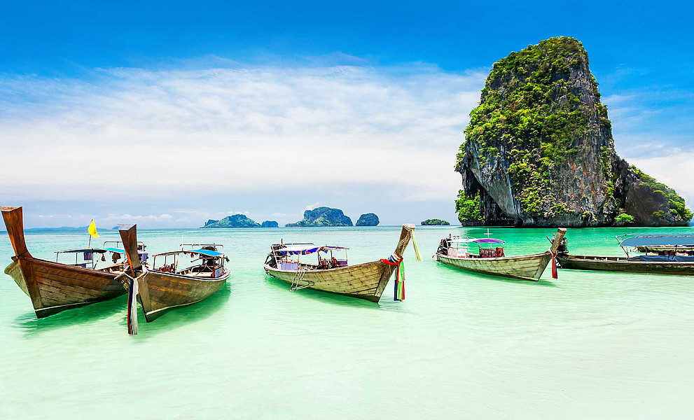 Strand in Thailand mnit Booten