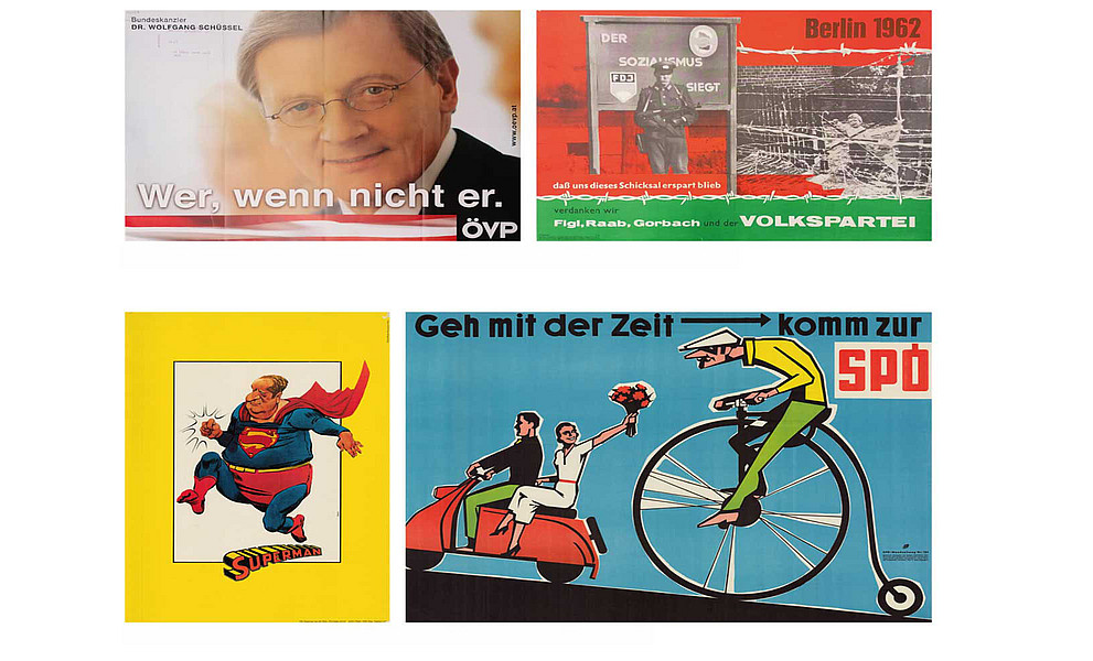 vier Wahlplakate