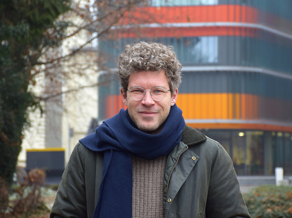 Martin Klein am Campus der Uni Graz 