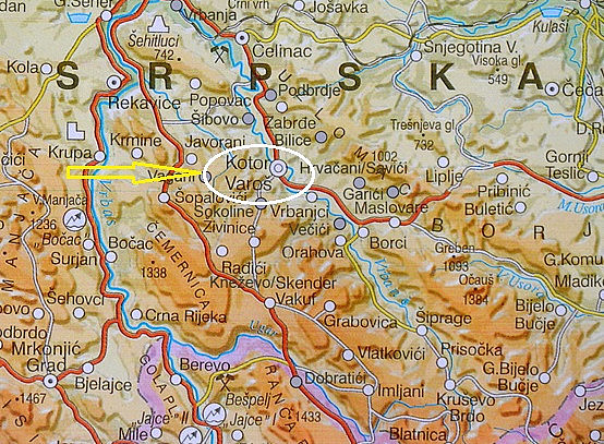 Landkarte Bosnien & Herzegowina ©@ Landkarte - erstellt Øyvind Hvenekilde Seim