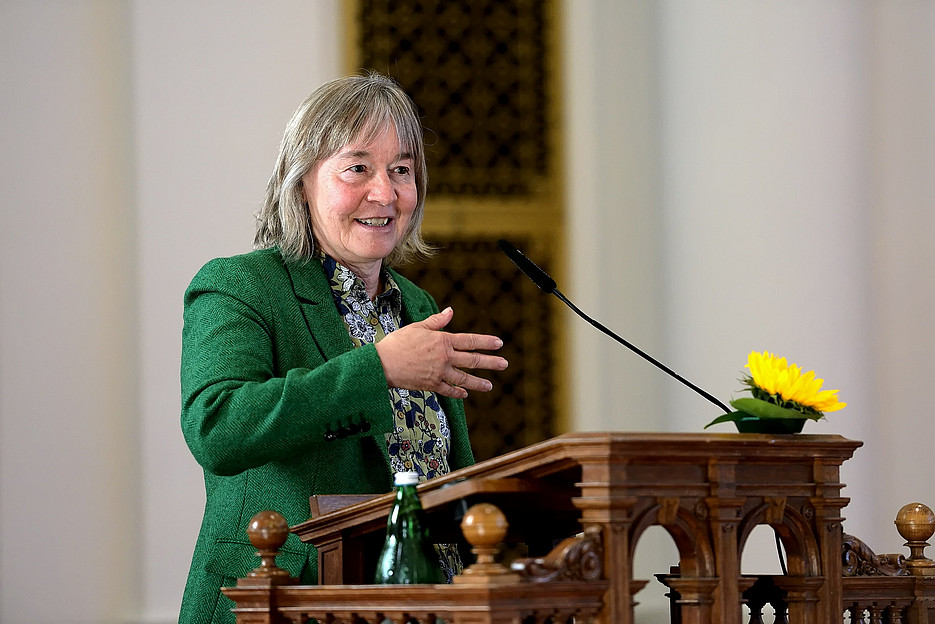 Gabi Hegerl in der Aula ©Uni Graz/CP-PICTURES 