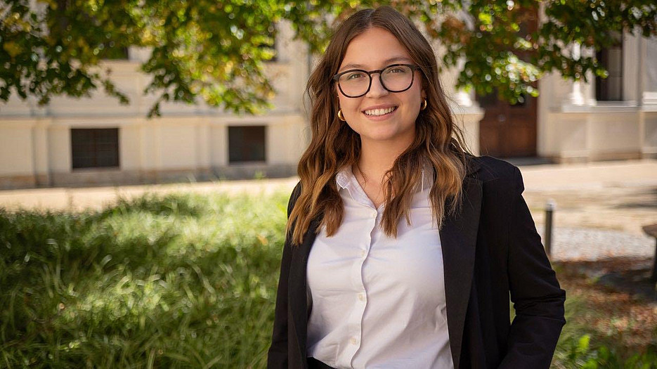 Bildaufnahme einer Moot Court Teilnehmerin ©Uni Graz/Radlinger