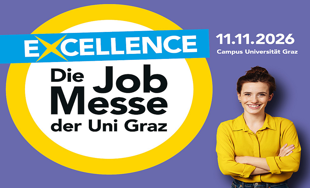 Plakat zur Jobmesse der Universität Graz am 11.11.2026 am Campus der Universität Graz