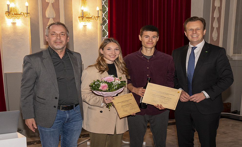 Sebastian Ruin, Marlene Eberhardt, Lukas Alterdinger und Karlheinz Kornhäusl