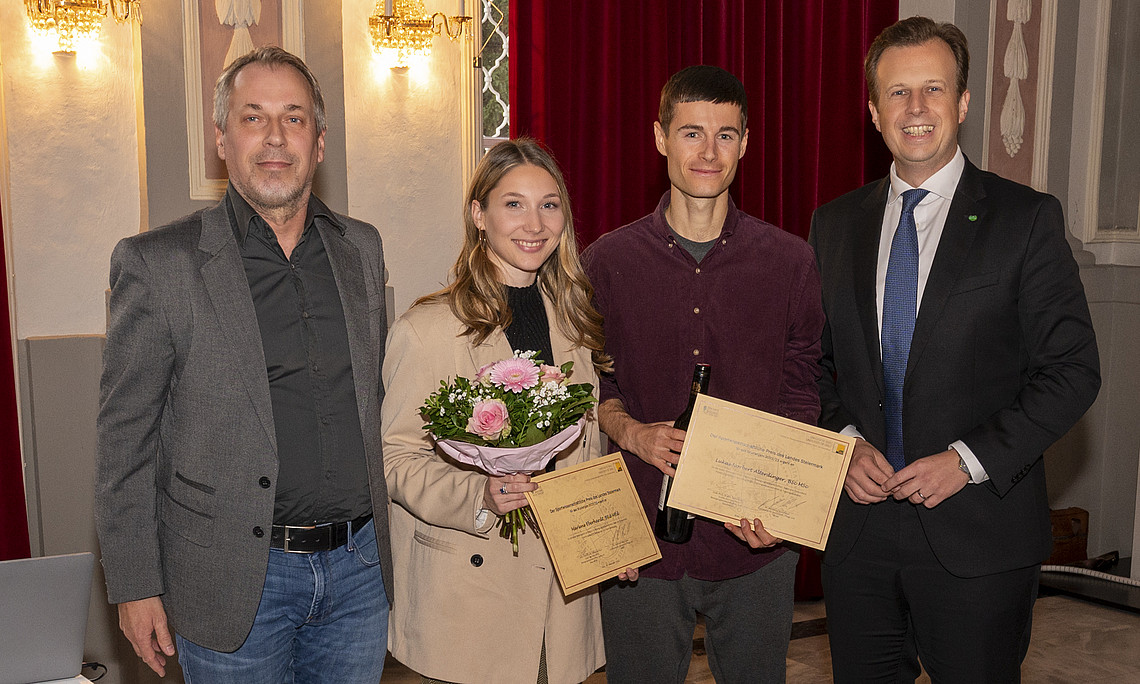 Sebastian Ruin, Marlene Eberhardt, Lukas Alterdinger und Karlheinz Kornhäusl