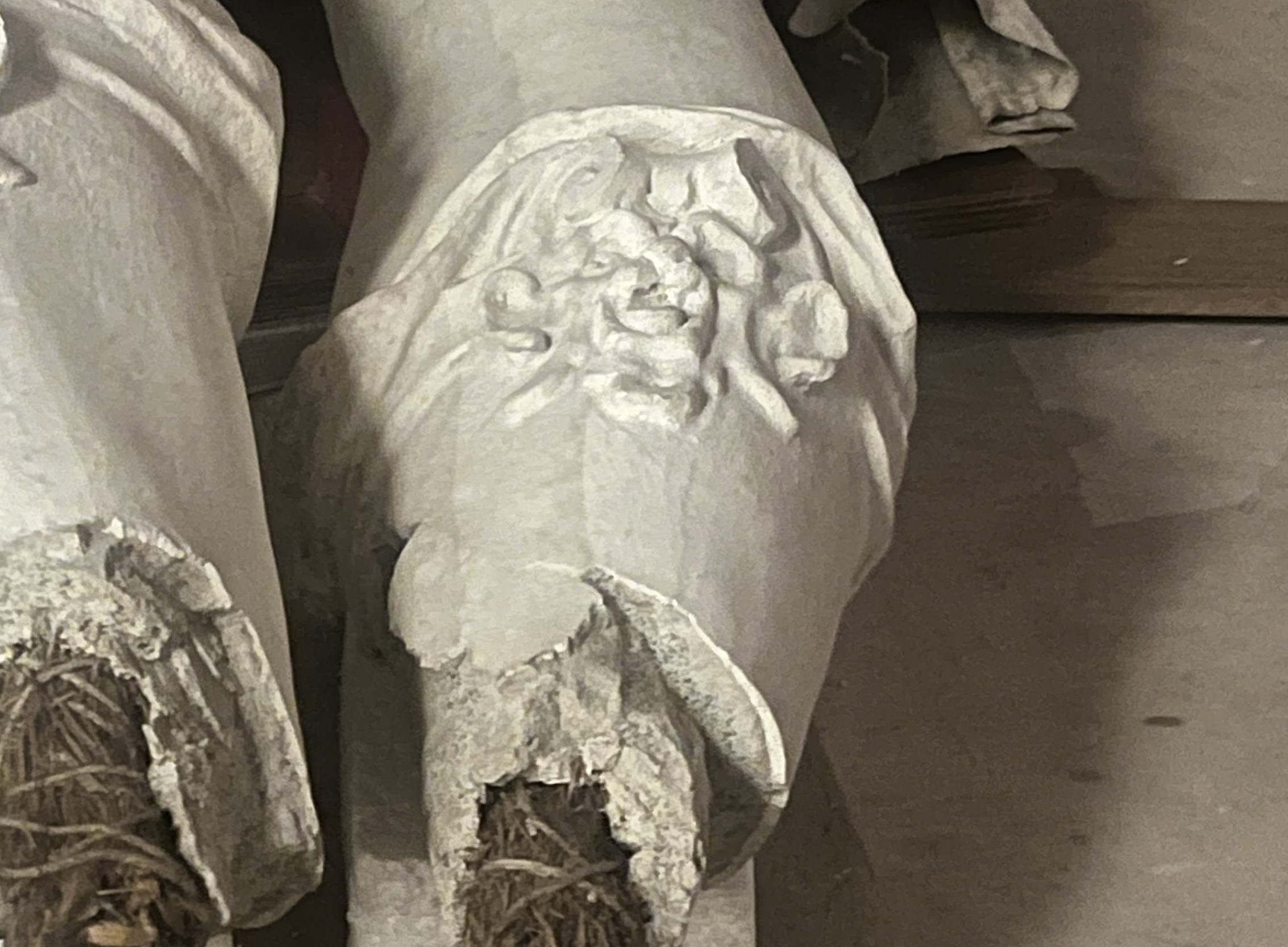 Beine einer Figur aus dem Teatro Farnese in Parma ©Clara Nicolay
