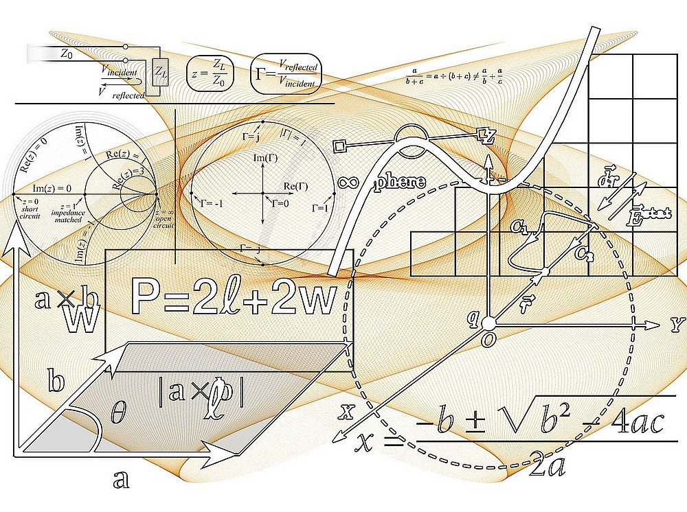 verschiedene mathematische Formeln symbolisieren dsa Projekt WortSchätze und Mathematik ©Gerd Altmann - pixabay.com