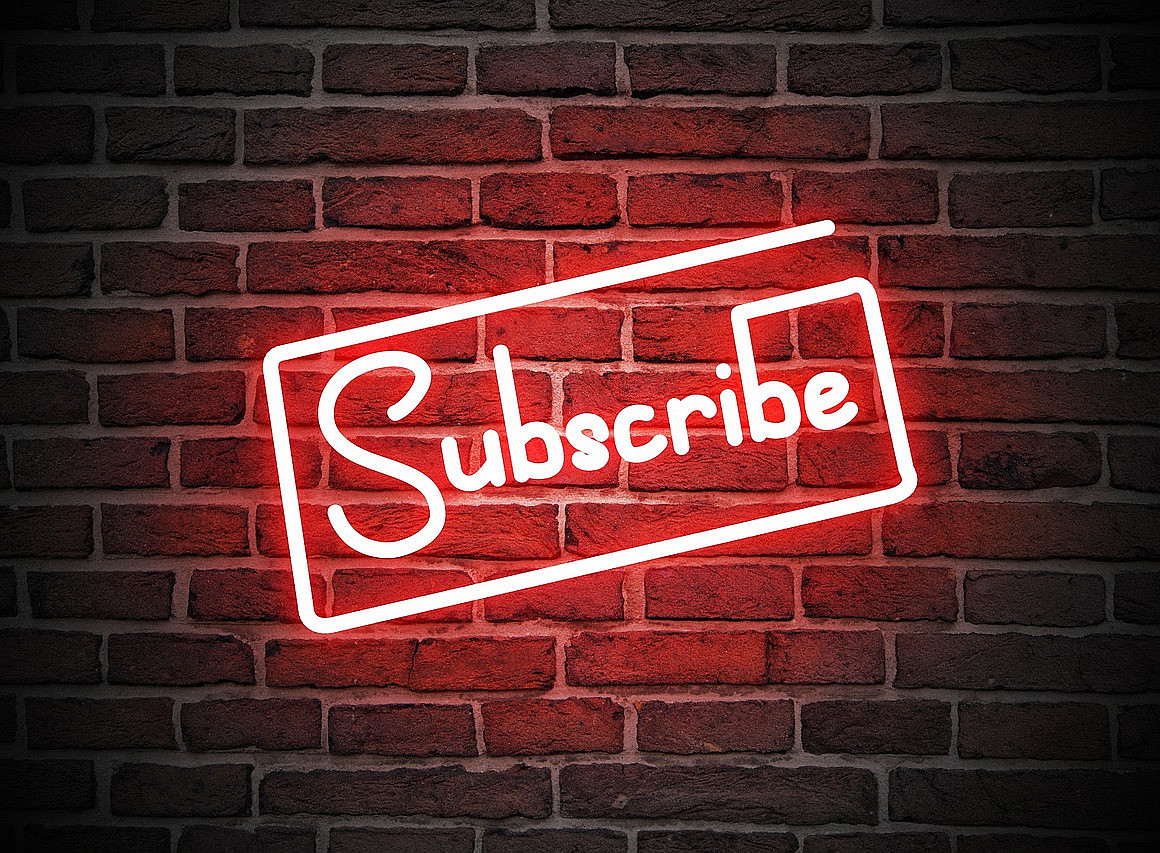 Neonschild "subscribe" 