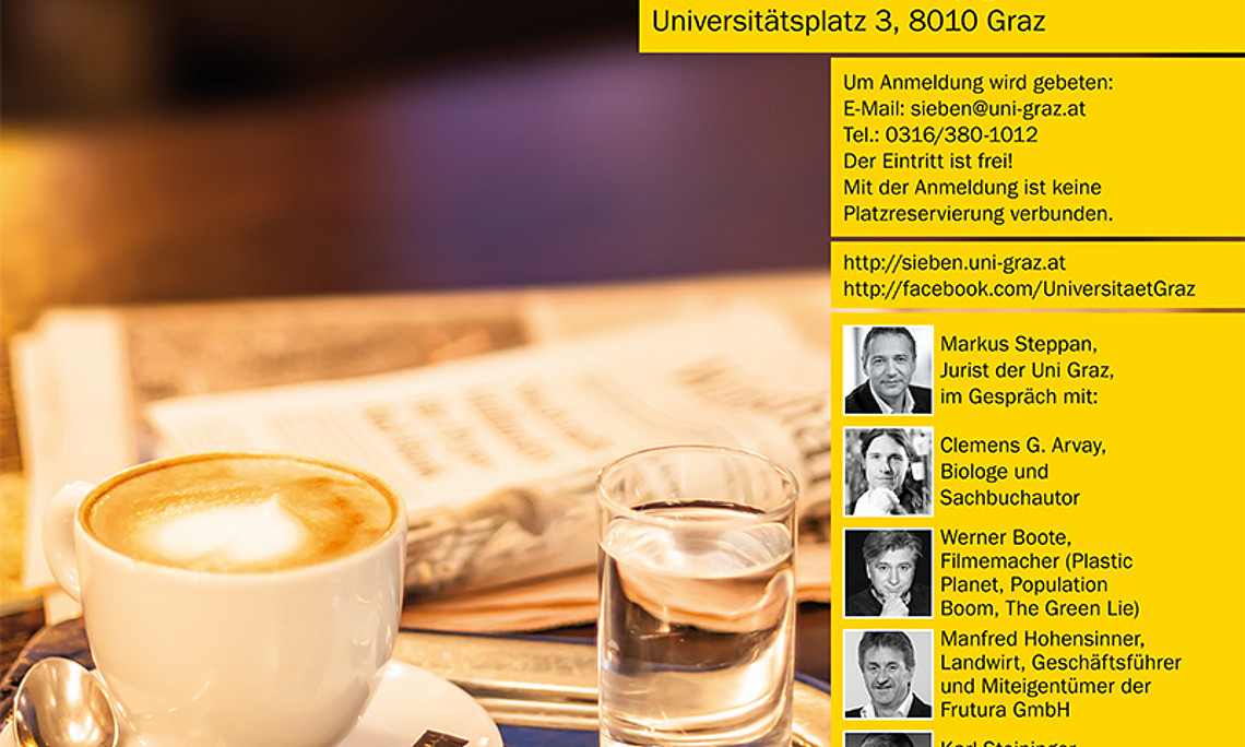 Das „Politik Café Spezial“ findet im Rahmen der Nachhaltigkeitstage der Universität Graz am 6. und 7. Juni 2018 statt. 
