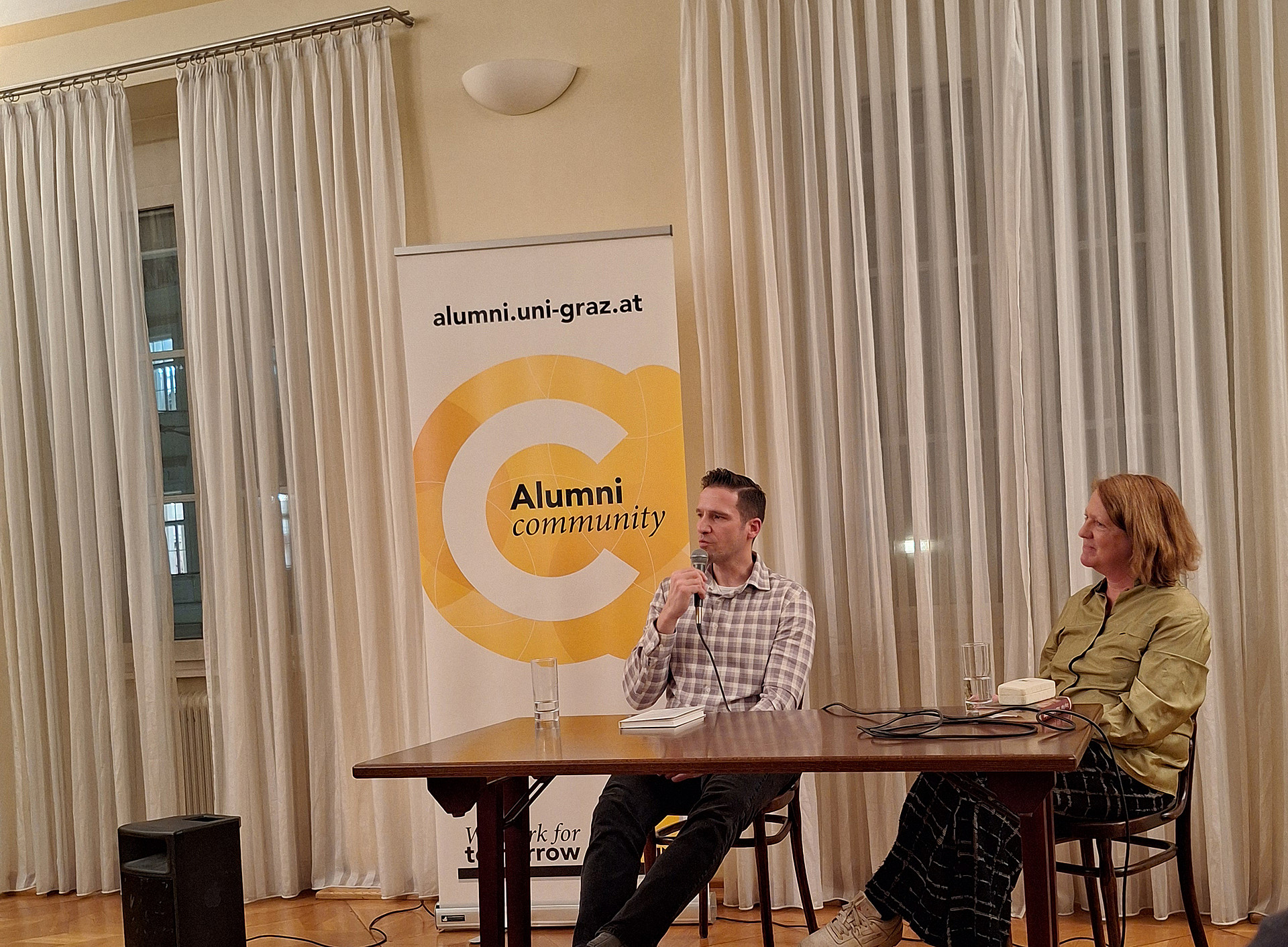 Doppellesung mit Tanja Paar und Florian Mittl ©Uni Graz/Martina Mayer-Krauss