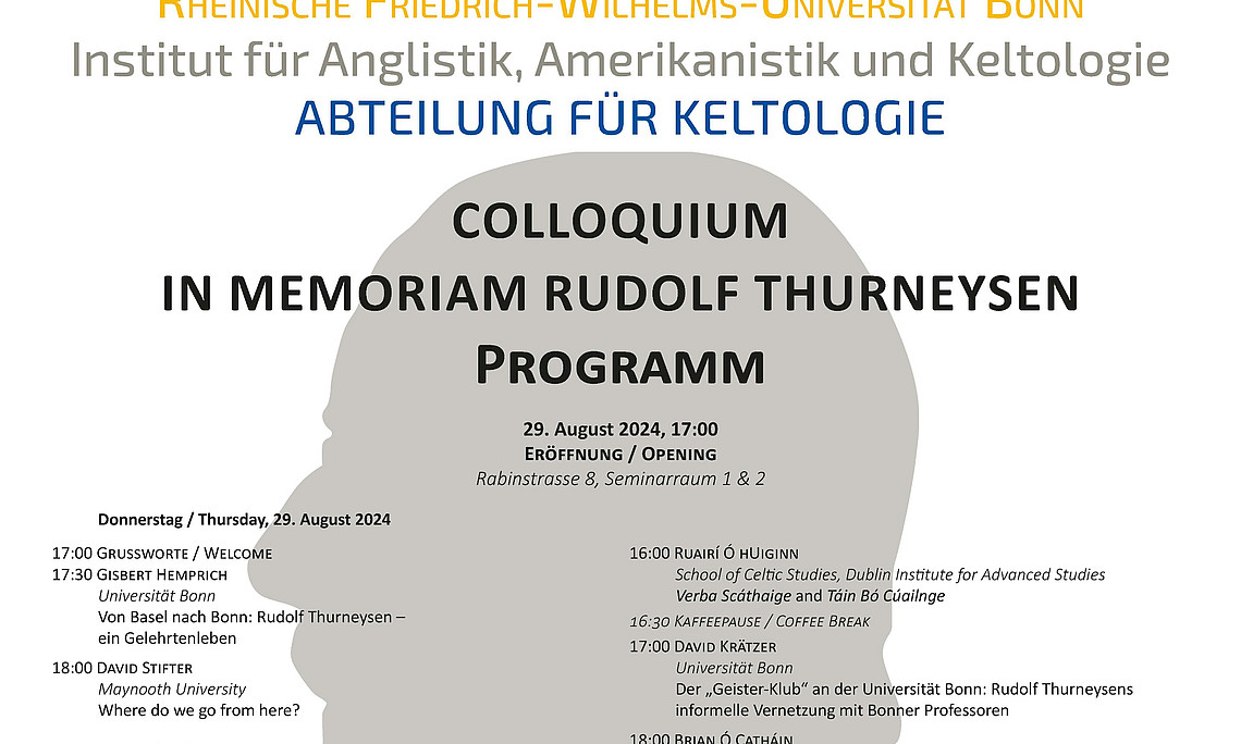 Programm des Colloquiums in memoriam Rudolf Thurneysen