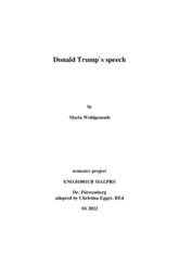 Donald Trump's Speech - Maria Wohlgemuth