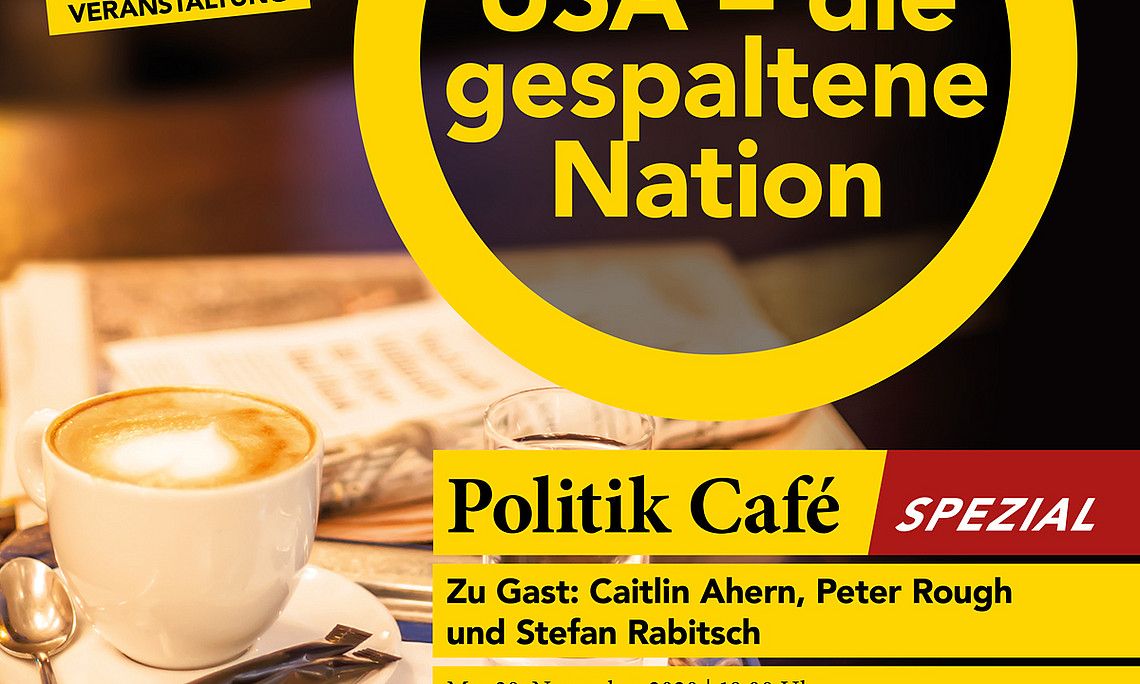 Das Politik Café zum Ausgang der US-Wahl findet wieder Online statt und wird über Youtube gestreamt. Foto: Uni Graz