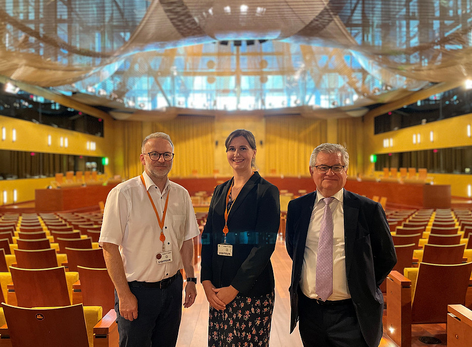 Bergauer, Gosch und Kumin im Saal 