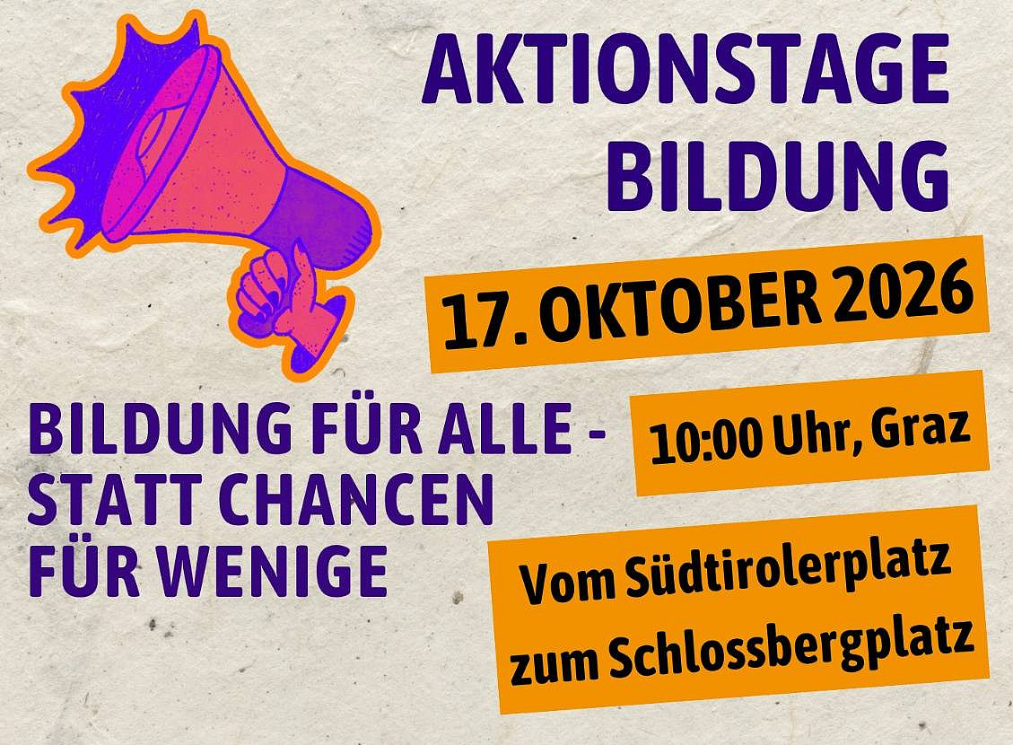 Flyer Demo Bildung für alle 17.10.2026 ©aktion-bildung.at