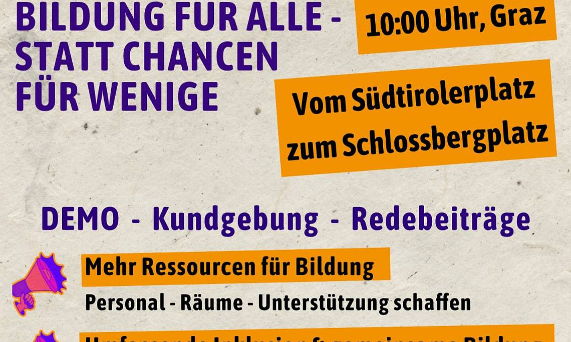 Flyer Demo Bildung für alle
