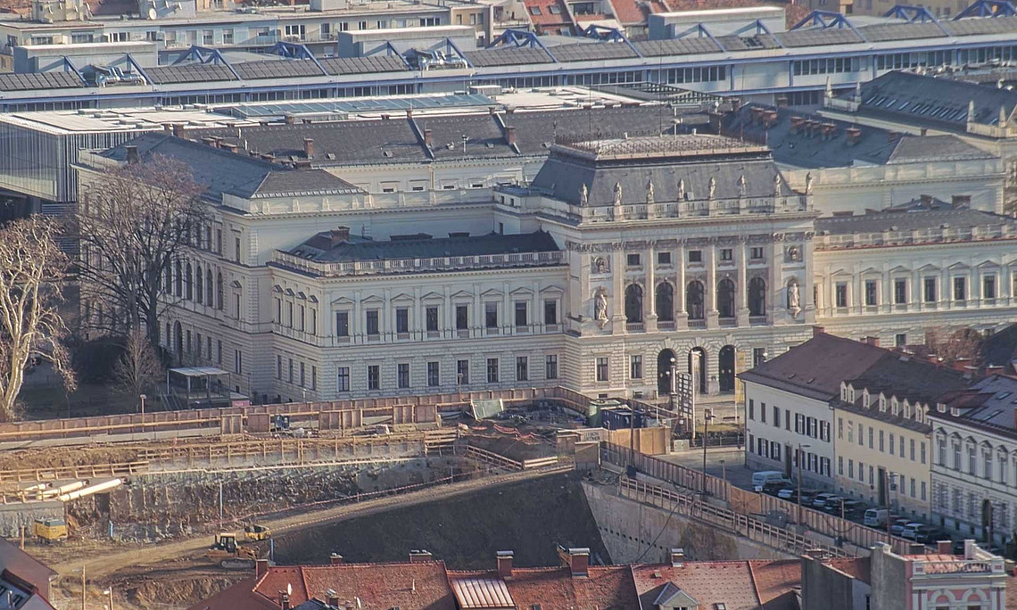 Webcam: Blick auf die Baugrube
