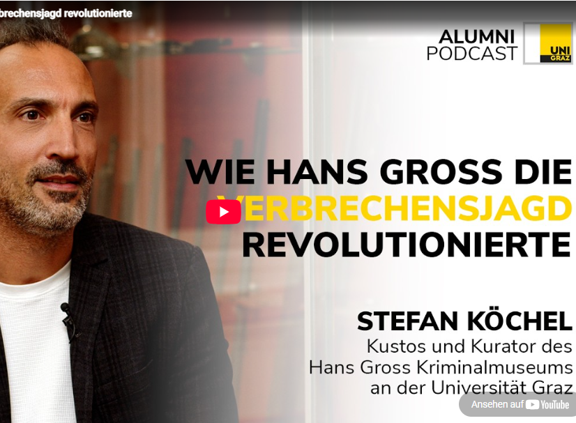 Screenshot zum Video "Wie Hans Gross die Verbrechensjagd revolutionierte" ©Alumni Community Uni Graz