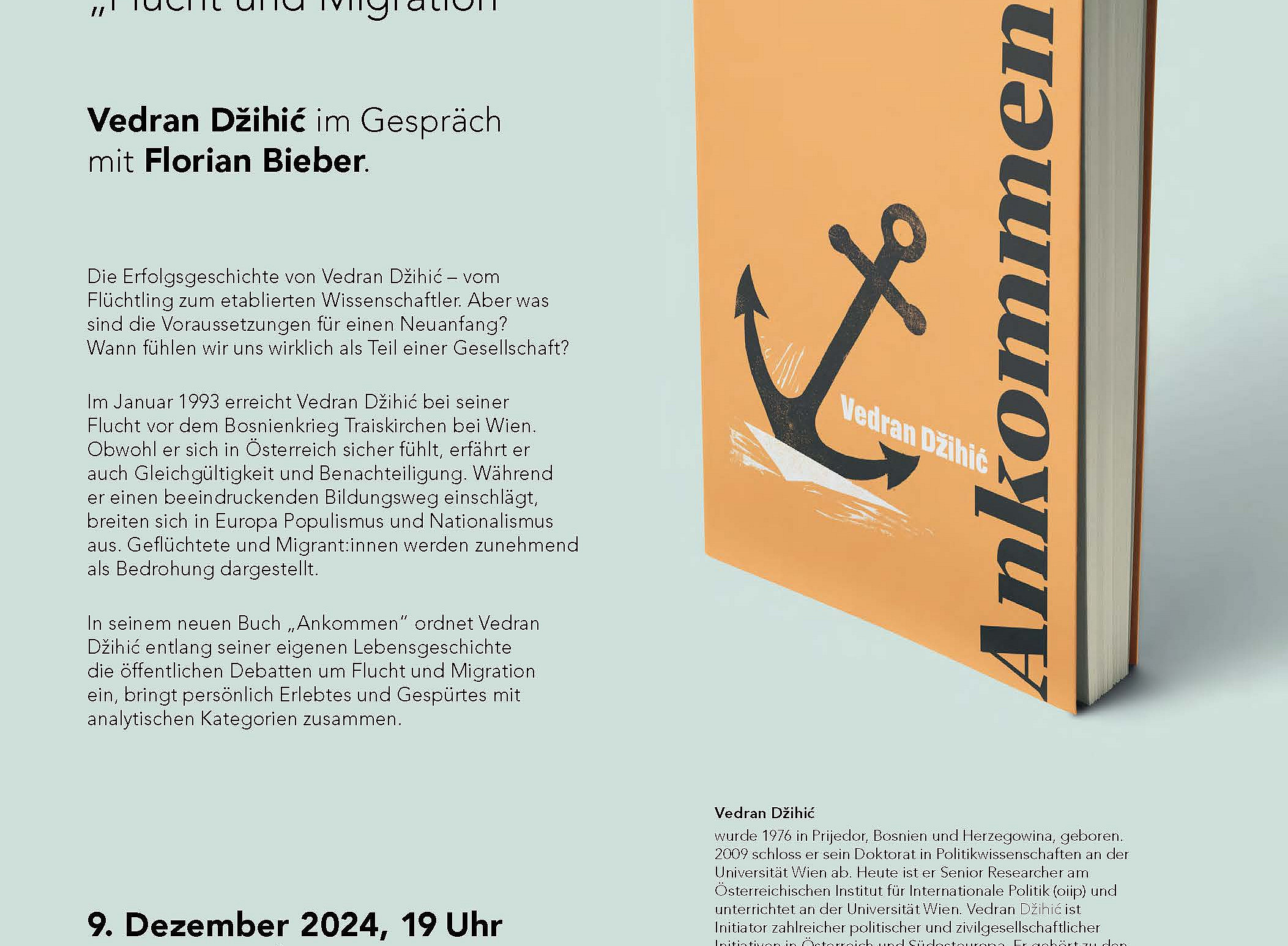 Ein Flyer mit der Titelseite des Buches 