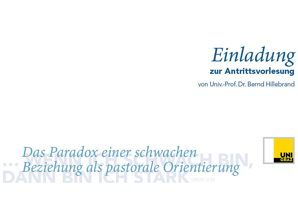 Antrittsvorlesung Prof. Hillebrand 