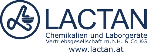 Logo LACTAN in blau vor weißem Hintergrund 