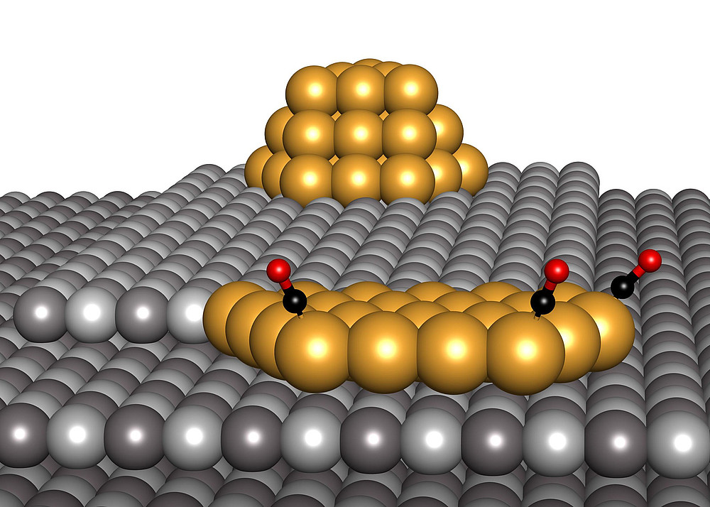 Model of a supported metal nanoparticle ©Uni Graz/Sterrer