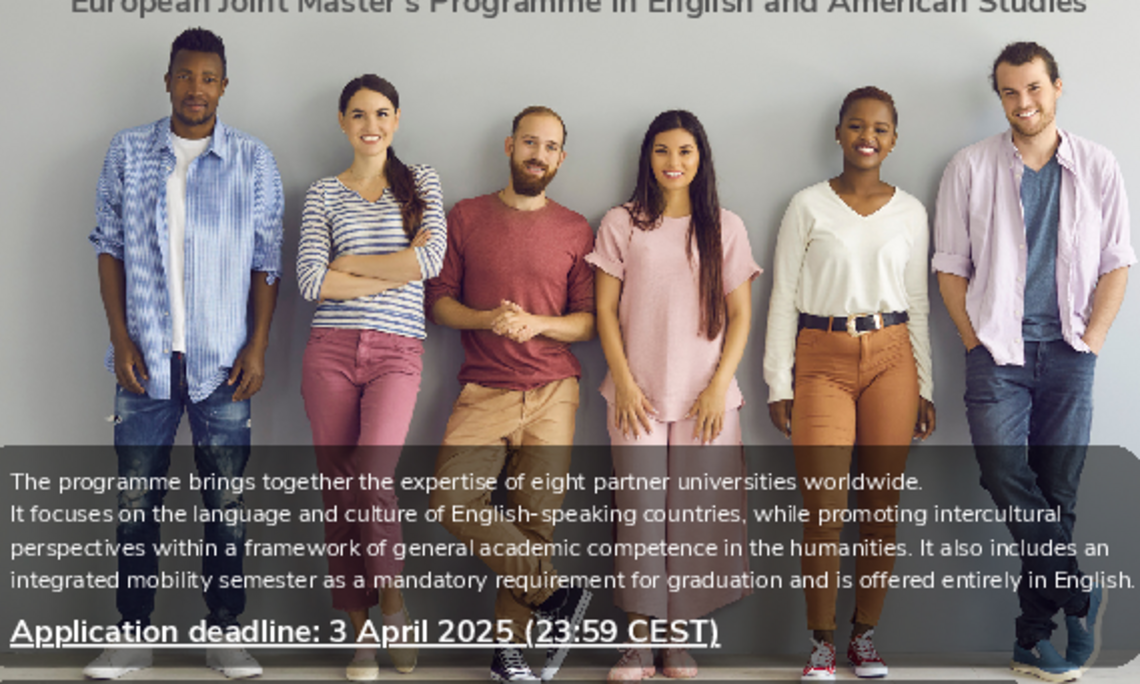 Call for applications 2025 of the Joint Master in English and American Studies