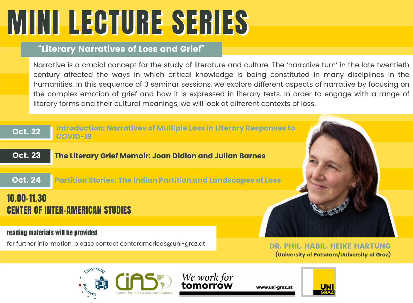 information banner for mini lecture series 