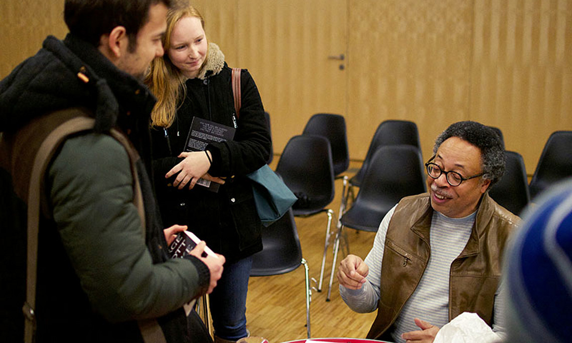 George Elliott Clarke las am 9. Dezember im Grazer Literaturhaus. Fotos: Dimitri Kaufmann. 