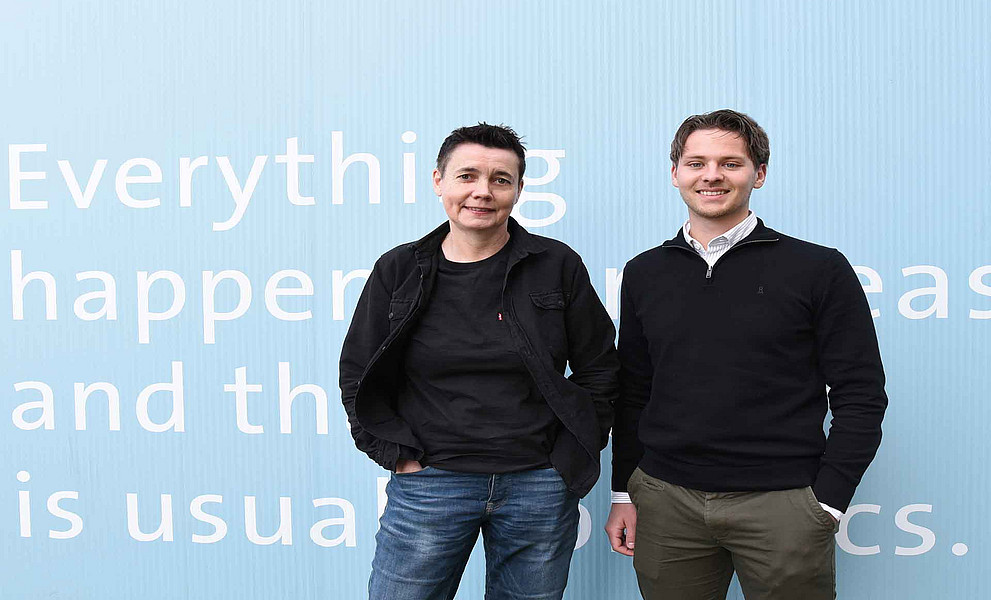 Astrophysikerin Astrid Veronig und Doktorand Christoph Schirninger