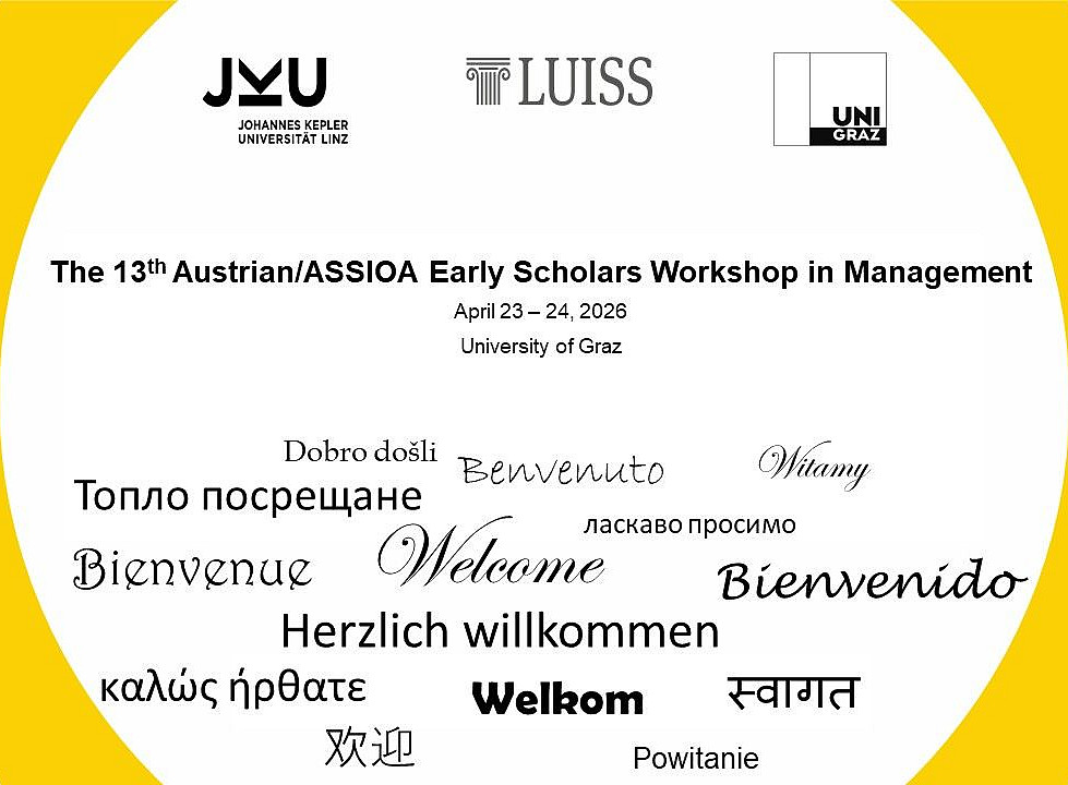 Begrüssungsfolie zum 13AAESWM Graz 