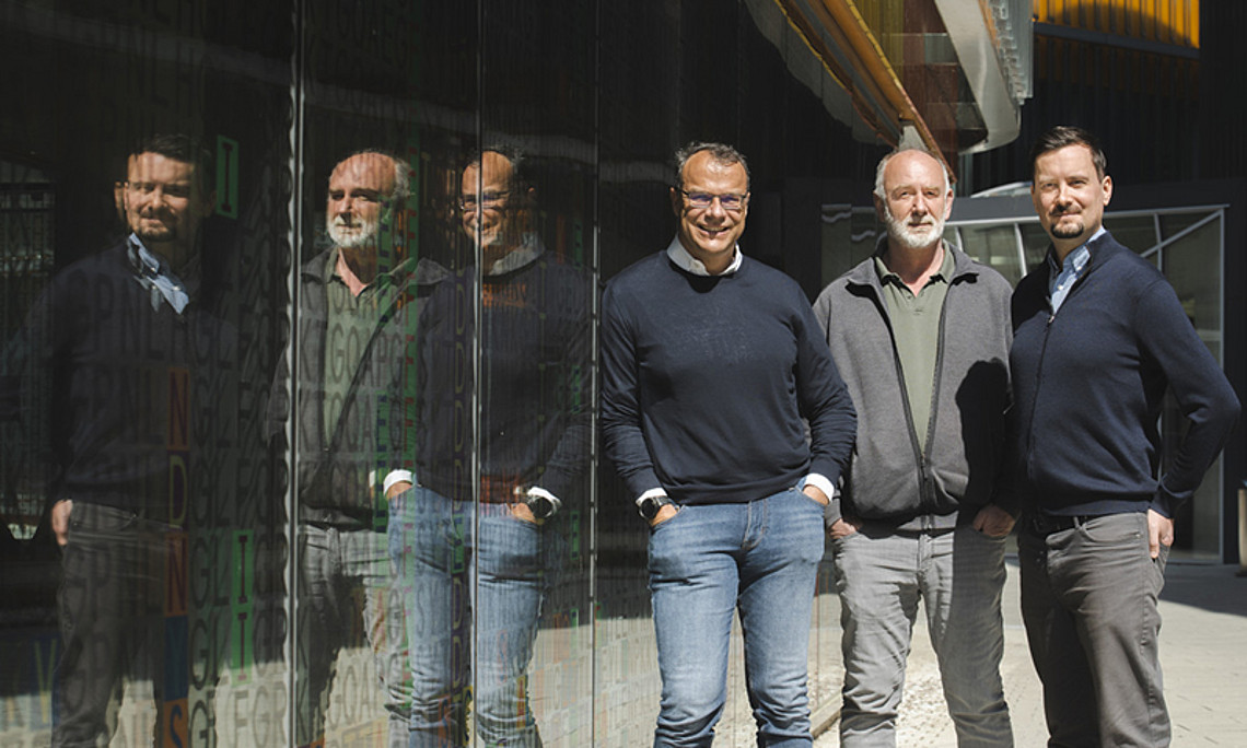 Rolf Breinbauer (TU Graz), Robert Zimmermann und Gernot Grabner (beide Uni Graz, v.l.n.r.) haben mit ihren Forschungen die Basis gelegt für Medikamente gegen Diabetes, Fettleber und Herzschwäche. Foto: Uni Graz/Tzivanopoulos. 