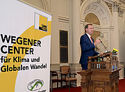 Gottfried Kirchengast at the lectern in the auditorium