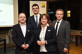 V.l.: Markus Kastelitz, Martin Leiter, Judith Leschanz und Christian Bergauer. Foto: Uni Graz/Pichler