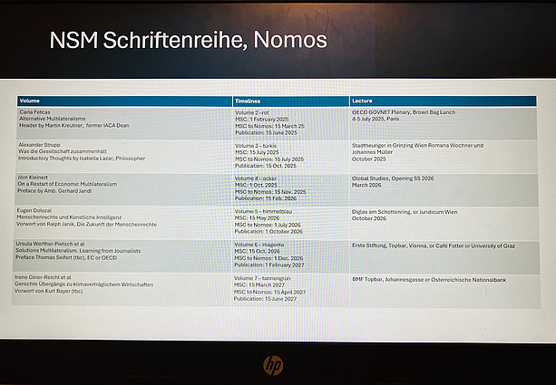 NSM Series Publication Plan 2025 ©Werther-Pietsch, eigene Darstellung