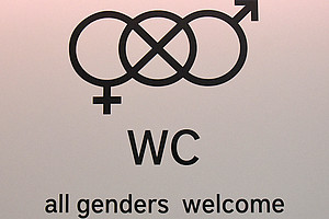 Zwei neu sanierte Toilettenanlagen im Hauptgebäude der Uni Graz heißen alle Menschen willkommen, ohne nach Geschlechtern zu trennen. Foto: Uni Graz/Pichler