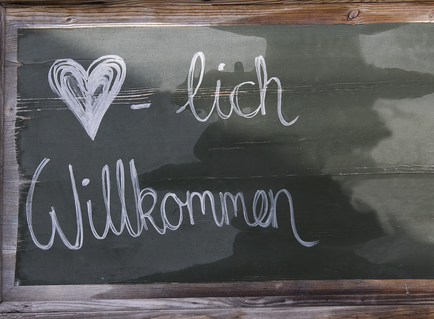 Willkommen, Schild 