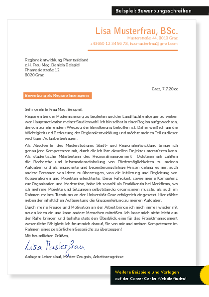 Anschreiben Vorlage 