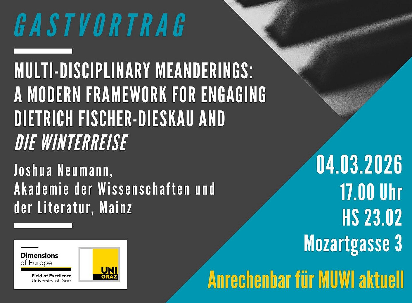 Plakat Gastvortrag Joshua Neumann 