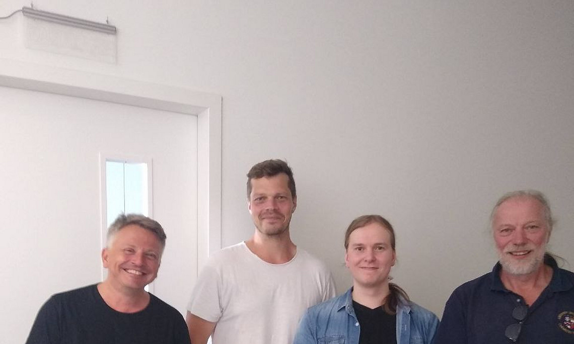 Matthias and his supervisors after the presentation