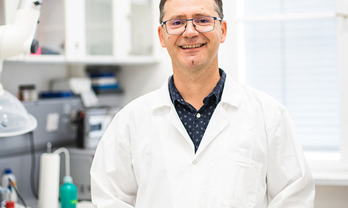 Feldgrillen, Bienen, Heuschrecken und neuerdings auch Wiesel: sie alle inspirieren den Biologen Manfred Hartbauer in der Erfindung neuer Produkte und Technologien. Foto: Lukas Elsneg.