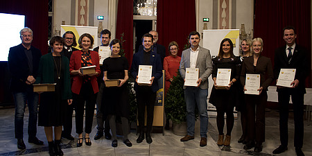 Die PreisträgerInnen der GEWI (Foto: Uni Graz/Legat) 