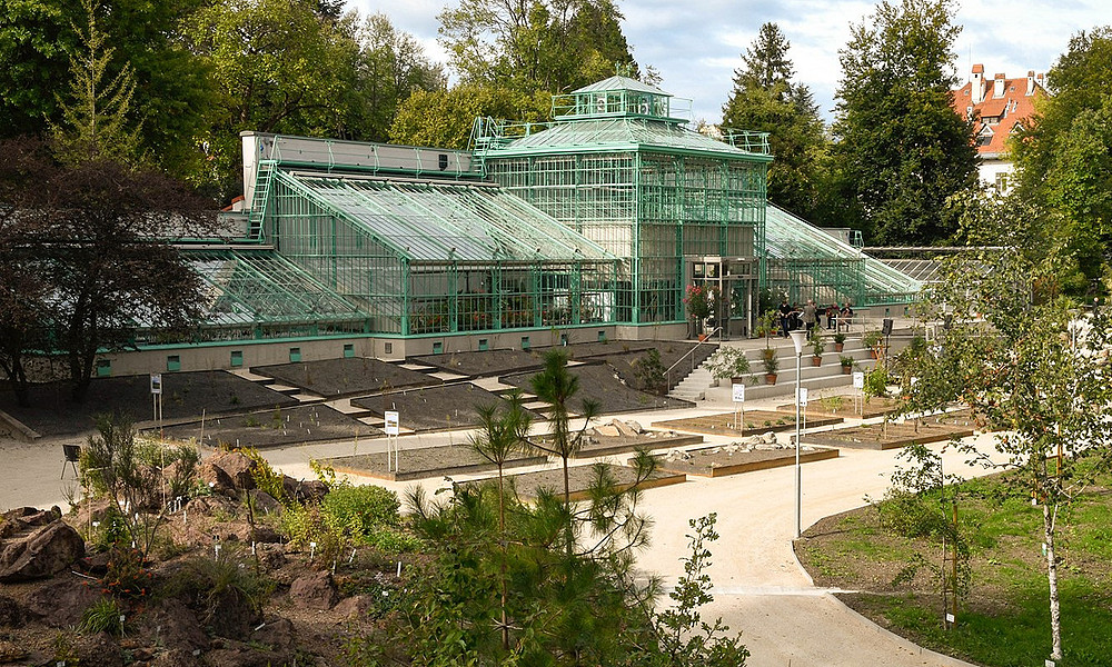 Das historische Gewächshaus des botanischen Gartens ©Uni Graz - Grube