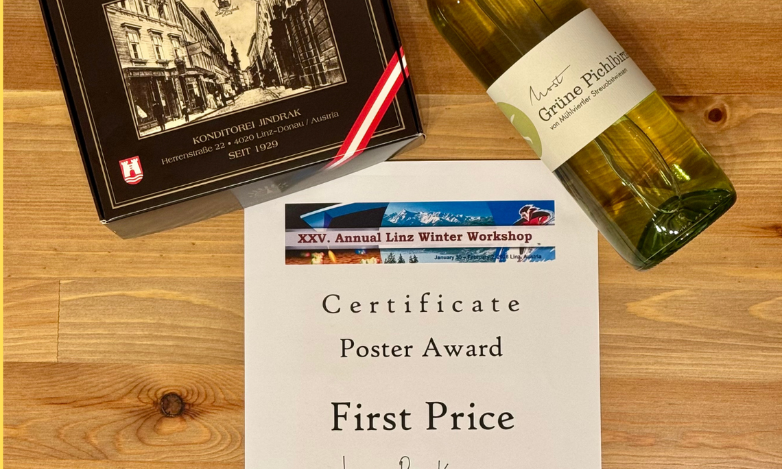 Picture credit: Ivana Ruseska, RCC Grantee who received a poster award at a conference in Linz