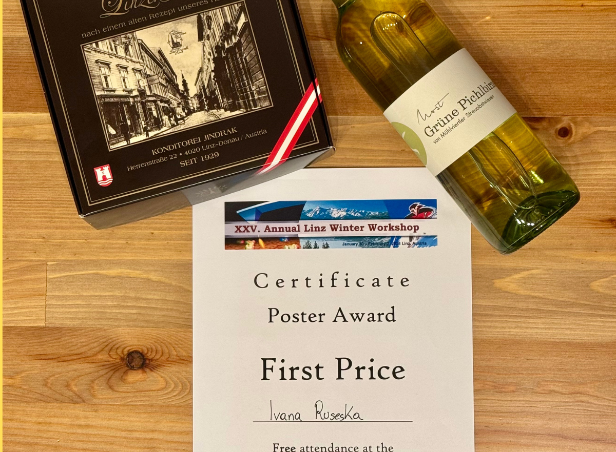 Picture credit: Ivana Ruseska, RCC Grantee who received a poster award at a conference in Linz 