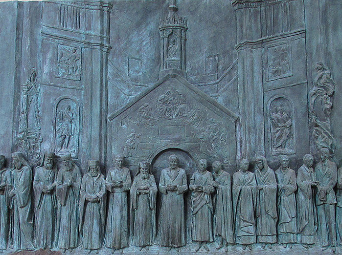Steinrelief aus Assisi zur Erinnerung an den ersten Weltgebetstag 1986 