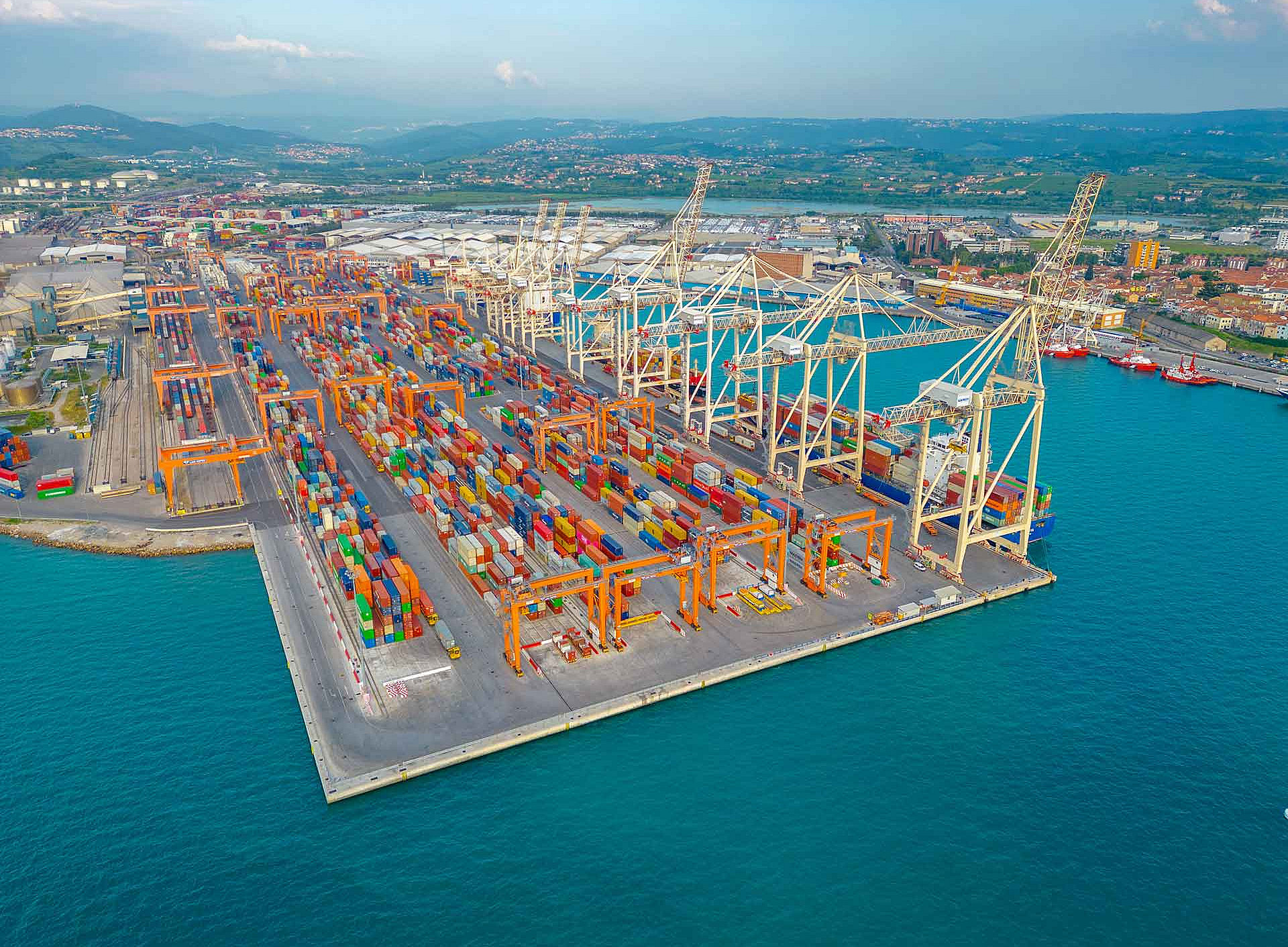 Hafen Koper aus der Vogelperperspektive 