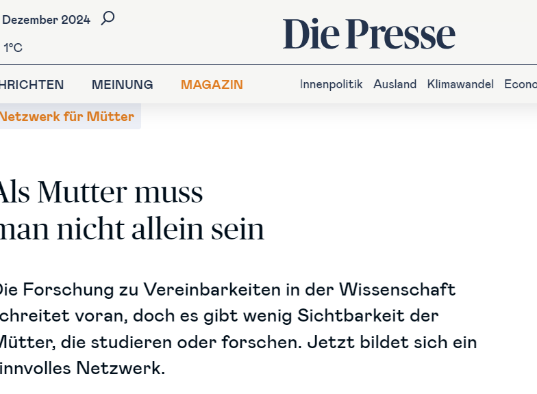 Screenshot der Website von Die Presse, 11 Dez 2024 