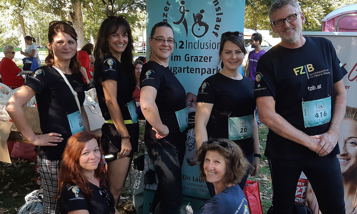 Foto FZIB Team beim Grazer Inklusionslauf Copyright FZIB