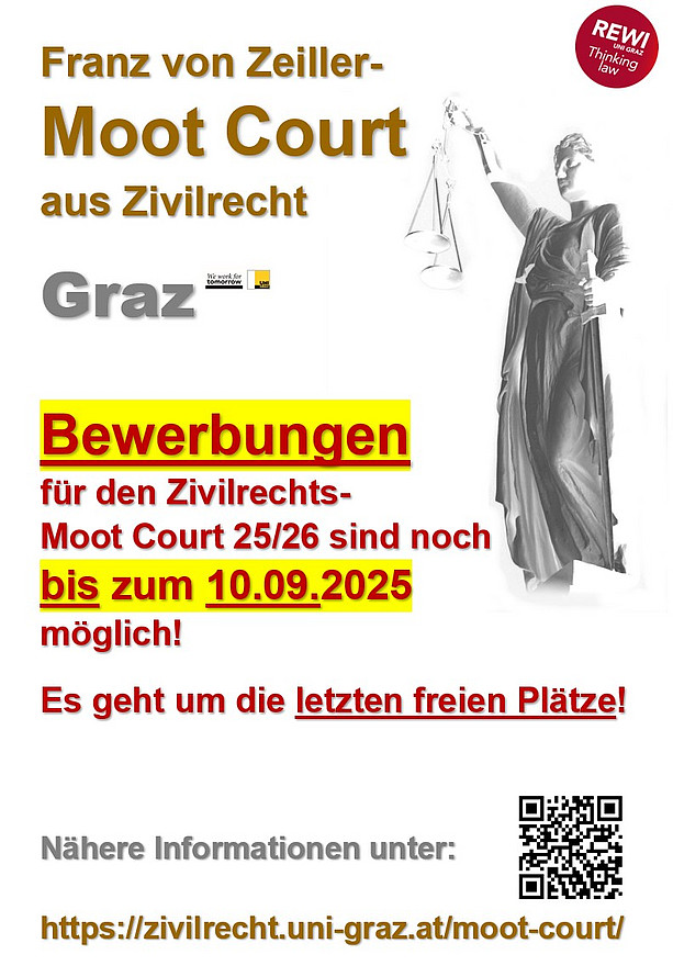 Moot Court Graz - Bewerbungen 2025 